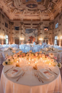 wedding in villa centrotavola romantico ed elegante