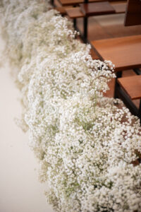 Italian Wedding elegant detail church flowers