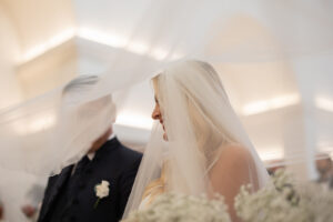 Italian Wedding elegant detail church couple veil