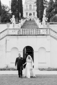 Italian Wedding elegant detail Villa Selvatico couple