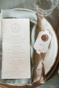 Italian Wedding elegant detail Villa Selvatico tablescape