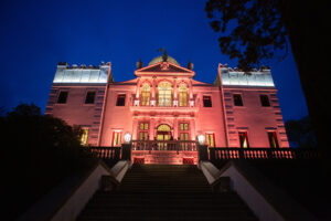 Italian Wedding elegant detail Villa Selvatico night