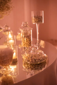 Italian Wedding elegant detail Villa Selvatico night candy bar