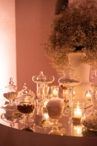 Italian Wedding elegant detail Villa Selvatico night candy bar