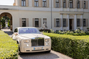 Italian Wedding Villa Foscarini elegant detail rolls royce