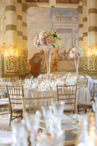 Italian Wedding Villa Foscarini elegant detail setup tables flowers