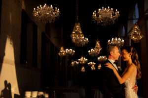 Italian Wedding Villa Foscarini Rossi elegant chandelier couple