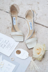 Italian Wedding Villa Selvatico elegant details jimmy choo