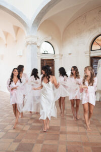 Italian Wedding Villa Selvatico elegant bride bridesmaid