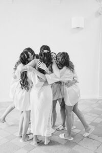 Italian Wedding Villa Selvatico elegant bride bridesmaid