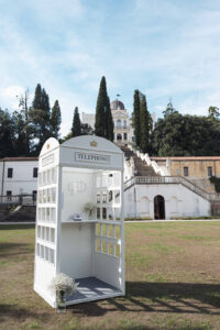 Italian Wedding Villa Selvatico elegant details telephone cabin