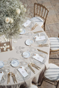 Italian Wedding Villa Selvatico elegant details mise en place